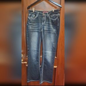 Red Rivet distressed jeans